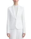 Lafayette 148 Peak Lapel Button Blazer In White In White
