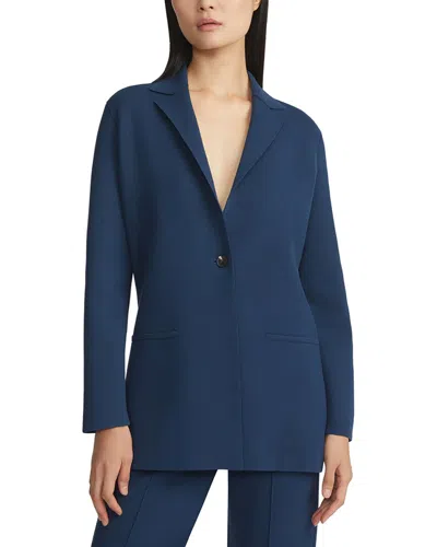 Lafayette 148 Plus Knit Blazer In Blue