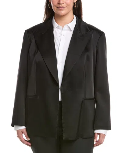 Lafayette 148 New York Plus Peak Lapel Blazer In Black