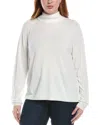 Lafayette 148 New York Plus Raglan Sleeve Turtleneck Sweater In White