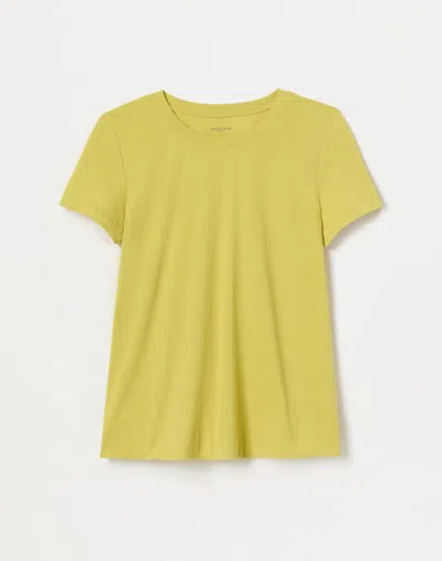 Lafayette 148 Plus-size Cotton Jersey Modern Tee In Chartreuse