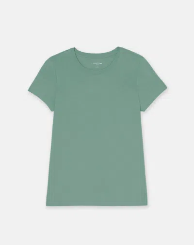 Lafayette 148 Plus-size Cotton Jersey Modern Tee In Ivy Vine