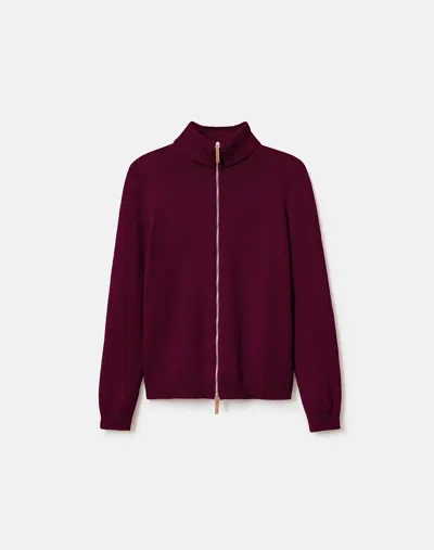 Lafayette 148 Plus-size Cotton-silk Tape Knit Bomber In Violet Ash