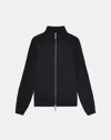 Lafayette 148 Plus Size Cotton Silk Zip Front Cardigan In Black