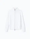 Lafayette 148 Plus Size Cotton Silk Zip Front Cardigan In Cloud
