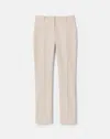 Lafayette 148 Plus Size Cotton Twill Cigarette Slim Ankle Pant In Pearl