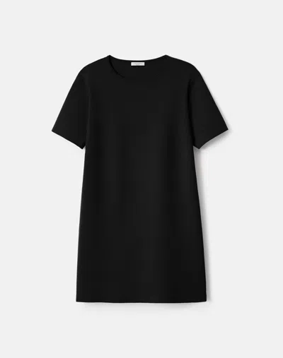 Lafayette 148 Plus Size Crepe Knit Short Sleeve Tunic Sweater In Black