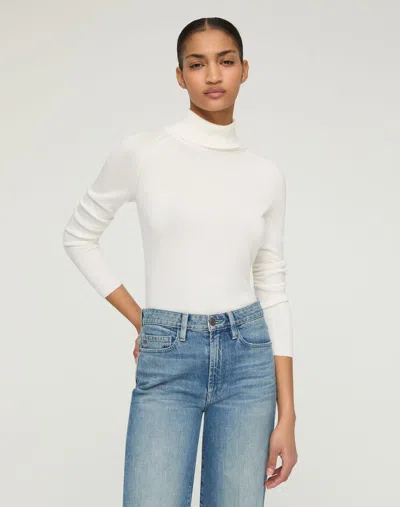 Lafayette 148 Plus Size Crepe Relaxed Fit Turtleneck Sweater In Cloud