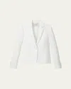 Lafayette 148 Plus Size Eastman Single-button Jacket In Cloud