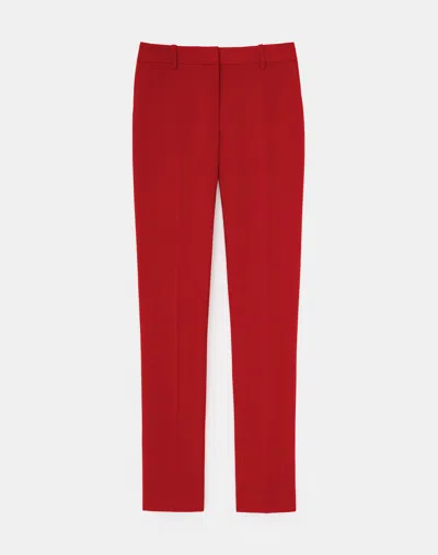 Lafayette 148 Plus-size Finesse Crepe Clinton Ankle Pant In Red