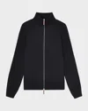 Lafayette 148 Petite Cotton-silk Tape Knit Bomber In Black