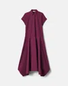 Lafayette 148 Plus Size Organic Cotton Midi Shirt Dress In Violet Ash