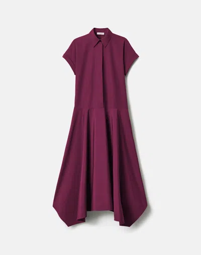 Lafayette 148 Plus Size Organic Cotton Midi Shirt Dress In Violet Ash