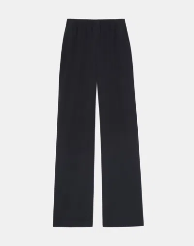 Lafayette 148 Plus-size Organic Silk Crepe De Chine Perry Pant In Black