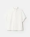Lafayette 148 Plus-size Organic Silk Georgette Dolman Oversized Blouse In Cloud