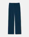 Lafayette 148 Plus-size Organic Silk Stretch Crepe De Chine Sullivan Pant In Lido Blue