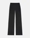 Lafayette 148 Plus-size Organic Silk Stretch Georgette Knit Waist Riverside Pant In Black