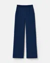 Lafayette 148 Plus-size Organic Silk Stretch Georgette Knit Waist Riverside Pant In Lido Blue