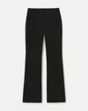 Lafayette 148 Plus-size Responsible Finesse Crepe Piped Saint Marks Flared Pant In Black