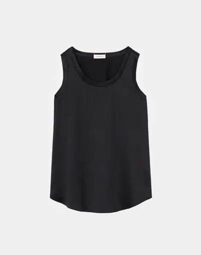 Lafayette 148 Plus-size Silk Charmeuse Perla Blouse In Paper Blue