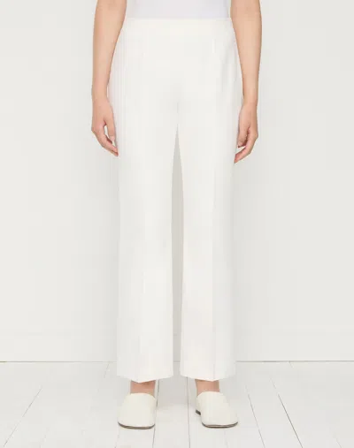 Lafayette 148 Plus Size Stretch Cotton Twill Flared Ankle Pant In Sea Salt