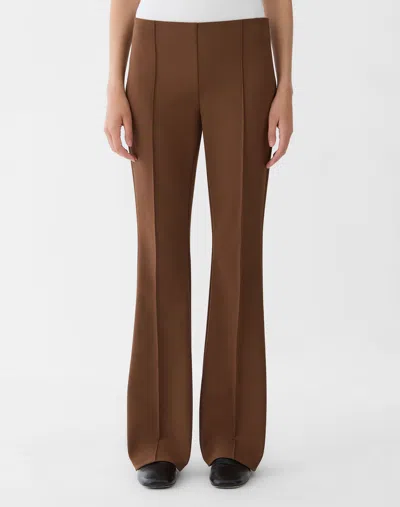 Lafayette 148 Plus Size Stretch High Rise Flared Pants In Toffee