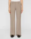 Lafayette 148 Plus Size Stretch Wool Mid Rise Straight Leg Pant In Brown