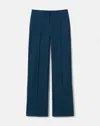 Lafayette 148 Plus Size Stretch Wool Mid Rise Trouser Pant In Lido Blue