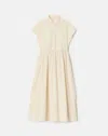 Lafayette 148 Plus Size Travel Cotton Cap Sleeve Shirt Dress In White