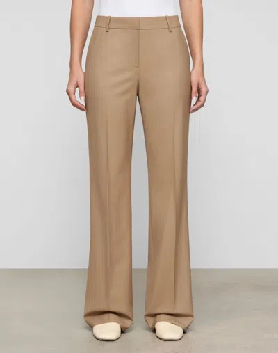 Lafayette 148 Plus Size Tropical Wool High Rise Straight Pants In Green