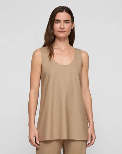 Lafayette 148 Plus Size Tropical Wool Long Tank In Metallic