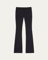 Lafayette 148 Compact Stretch Viscose Waldorf Flared Pant In Black