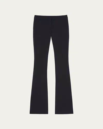 Lafayette 148 Plus-size Finesse Crepe Gates Sidezip Flared Pant In Black