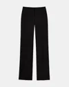 Lafayette 148 Plus Size Wool Silk Crepe High Rise Straight Pants In Black