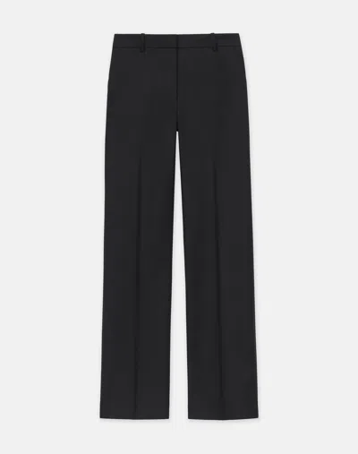 Lafayette 148 Plus Size Wool Stretch High Rise Straight Leg Pants In Black