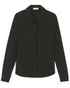 Lafayette 148 New York Plus Slim Hidden Closure Blouse In Black