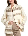Lafayette 148 Point Collar Wool-blend Oversized Swing Coat In White