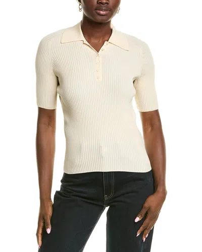 LAFAYETTE 148 POLO SILK-BLEND SWEATER