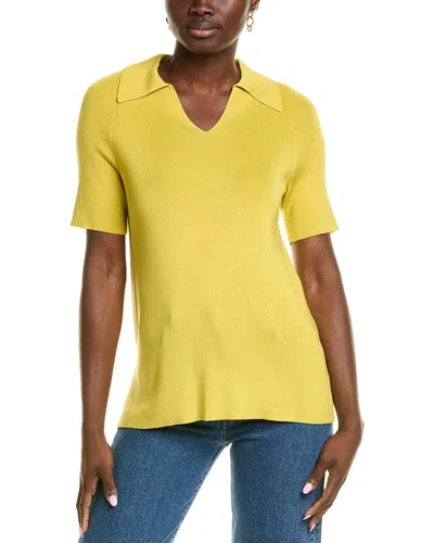 Lafayette 148 Polo Sweater In Orange