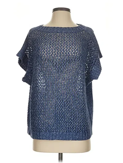 Pre-owned Lafayette 148 Poncho In Blue