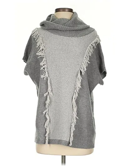 Pre-owned Lafayette 148 Poncho In Gray