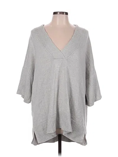 Pre-owned Lafayette 148 Poncho In Gray
