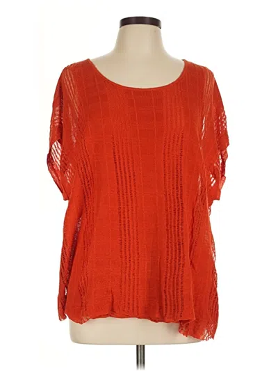 Pre-owned Lafayette 148 Poncho In Orange