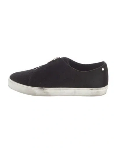 Pre-owned Lafayette 148 Ponyhair Sneakers In Blue