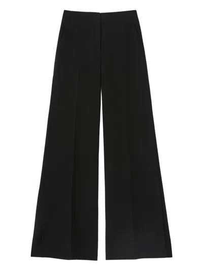 Lafayette 148 Pressed-pleat Trousers In Black