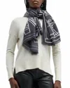 Lafayette 148 Print Scarf In Black/white