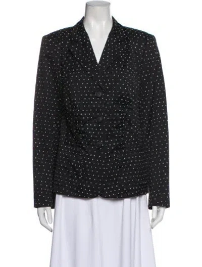 Pre-owned Lafayette 148 Printed Blazer In Gray