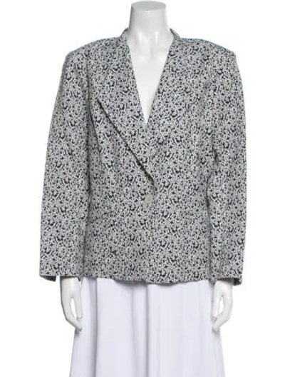 Pre-owned Lafayette 148 Printed Blazer In Multi