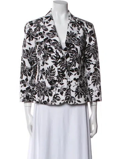 Pre-owned Lafayette 148 Printed Blazer In Multi
