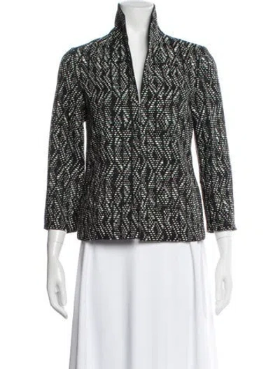 Pre-owned Lafayette 148 Printed Blazer In Multi